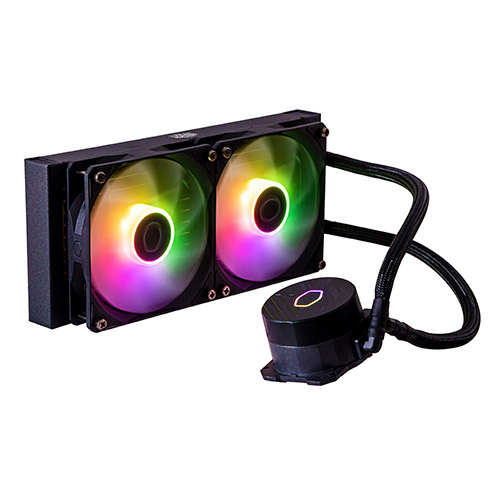  Liquid CPU Cooler: MasterLiquid 240L Core ARGB, 240mm Radiator, 2x 120mm ARGB PWM Fans, 277x119.6x27.2 mm<br>Support: Intel LGA1700, LGA1200, LGA115x, AMD AM5, AM4, AM3, AM3+, AM2+, AM2, FM2  