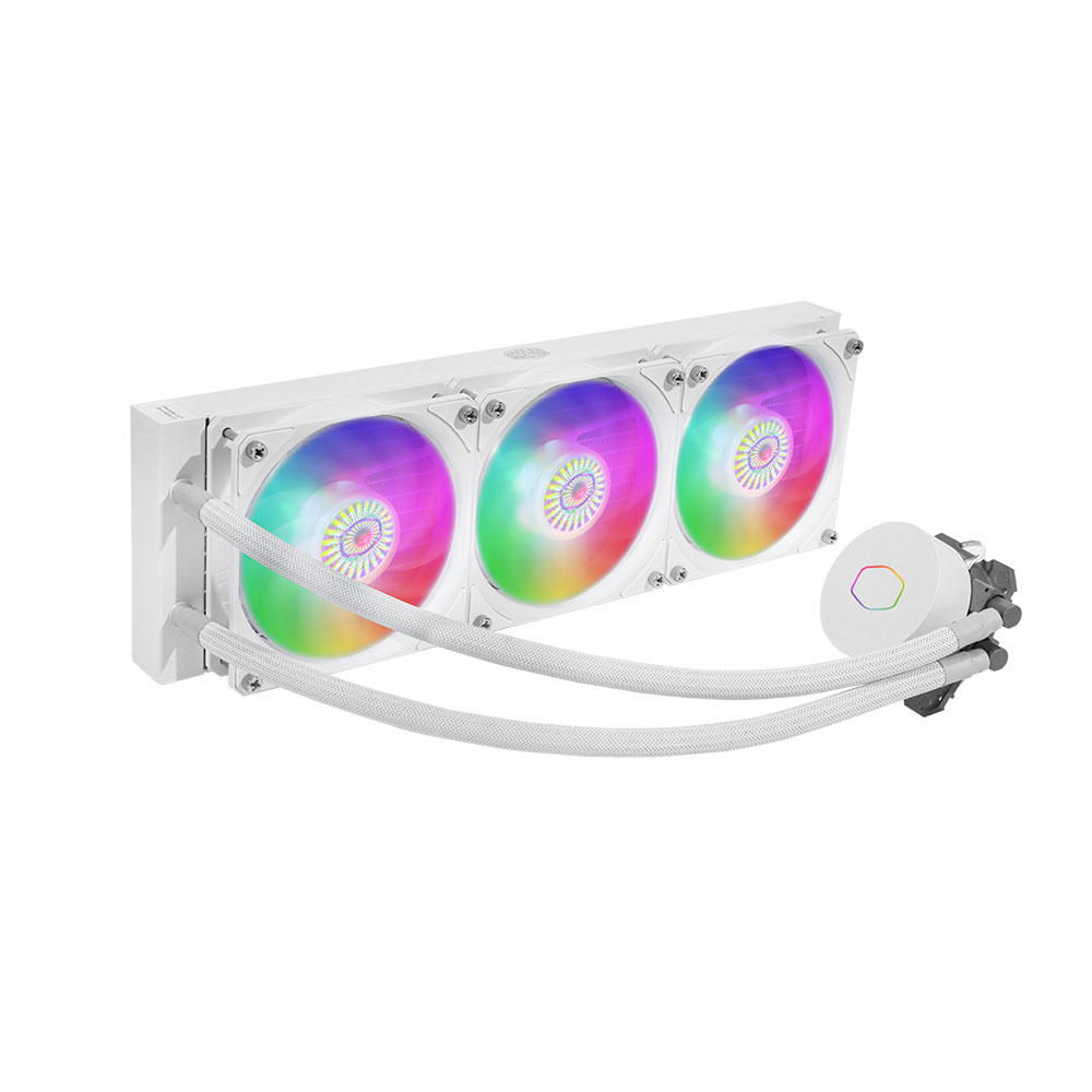  Liquid CPU Cooler: MasterLiquid ML360L V2 ARGB White Edition, 360mm Radiator, 3x 120mm ARGB PWM Fans, 394x119.6x27.2mm, <br>Support: Intel LGA1700, LGA1200, LGA115x, LGA20xx*, AMD AM4, AM3, AM2, FM2, FM1  