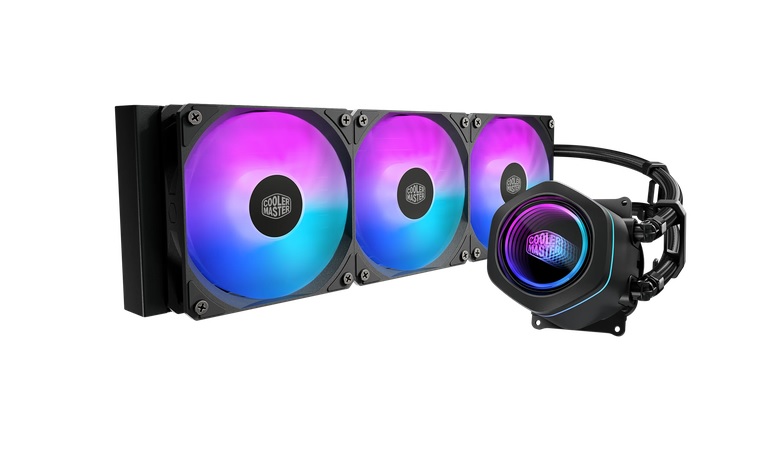 Liquid CPU Cooler: MasterLiquid Core Nex 360 Black, 360mm Radiator, 3x 120mm ARGB PWM Fans, 394 x 119.6 x 27.2 mm, <br>Support: Intel LGA1851, LGA1700, LGA1200, LGA115X, AMD AM5, AM4 Liquid CPU Cooler: MasterLiquid Core Nex 360 Black, 360mm Radiator, 3x 120mm ARGB PWM Fans, 394 x 119.6 x 27.2 mm, <br>Support: Intel LGA1851, LGA1700, LGA1200, LGA115X, AMD AM5, AM4