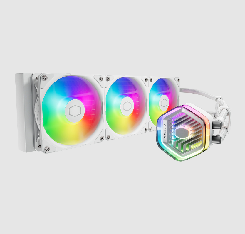  Liquid CPU Cooler: MasterLiquid ML360 Atmos - White Edition, 360mm Radiator, 3x 120mm ARGB PWM Fans, 394x119x27.2 mm<br>Support: Intel LGA1700, LGA1200, LGA115x, AMD AM5, AM4  