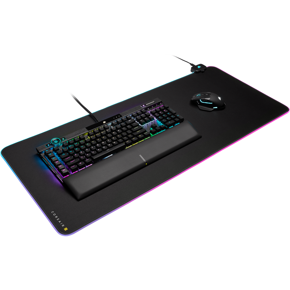  Mouse mat: CORSAIR MM700 RGB Extended Cloth Gaming Mouse Pad, 930 x 400mm, 3-zone dynamic RGB lightning  