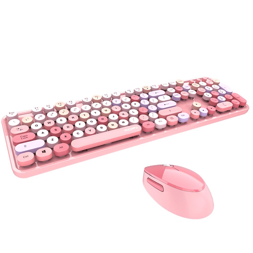  Mofii Wireless Keyboard & Mouse - Pink  