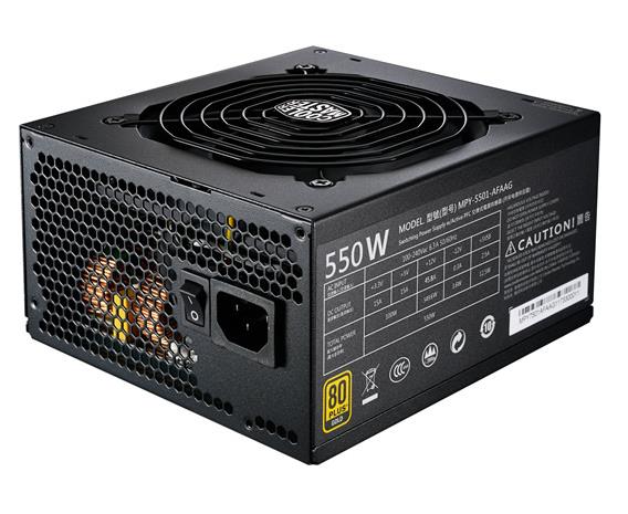  <b>ATX PSU</b>: 550W MWE Gold Series - Full Modular<BR>80Plus Gold, 120mm Fan, Fully-Moldular, 1x CPU (4+4 Pin), 2x PCI-E (6+2 Pin), 3x Molex, 8x SATA, 1x Floppy  