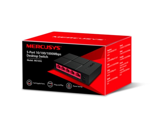  Mercusys SOHO Switch 5-Port 10/100/1,000 Mbps Desktop Switch  