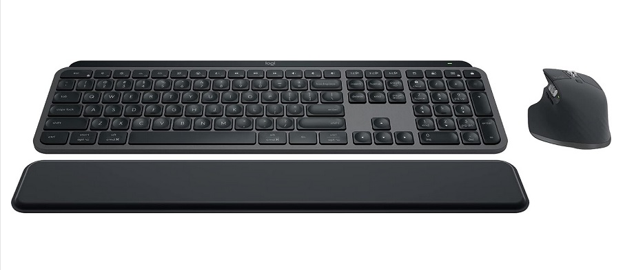  Logitech MX Keys S Bluetooth Combo Graphite - Performance Wireless Keyboard and Mouse with Palm Rest, Customizable Illumination, Fast Scrolling, Bluetooth, USB C, for Windows, Linux, Chrome, Mac  