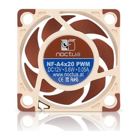  40mm Fan: Noctua A-Series A4x20-PWM<br>40mm 4-Pin PWM Fan, 5000 RPM, 14.9 dB(A)  