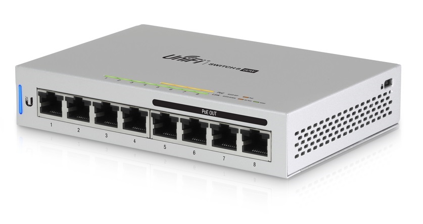  UniFi Switch 8-port Gigabit LAN,  with 4 ports PoE 60W  