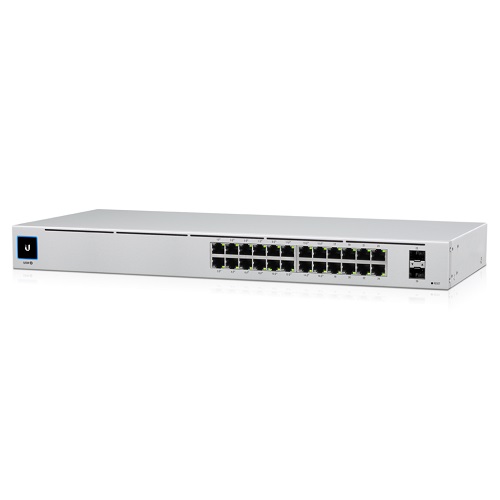  UniFi 24 port Managed Gigabit Switch - 16x PoE+ Ports, 8x Gigabit Ethernet Ports, with 2xSFP - 120W - Touch Display - Fanless - GEN2  