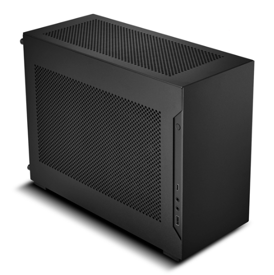  <b>Mini-Tower Case:</b> A4H2O - Black<br>1x USB 3.0, 1x USB Type-C, 1x HD Audio, 1x Mic, PCI-e 4.0 Riser Cable, Supports:mini-ITX  