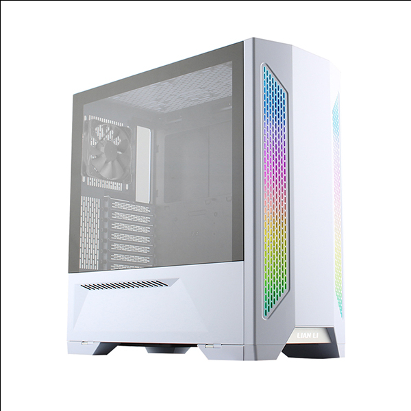  <B>Mid-Tower Case:</b> LANCOOL II - White<br>3x 120mm Fans, 2x USB 3.0, 1x TRRS Audio, Front Panel RGB, Tempered Glass Both Side Panels, Supports: E-ATX/ATX/mATX/mini-ITX  