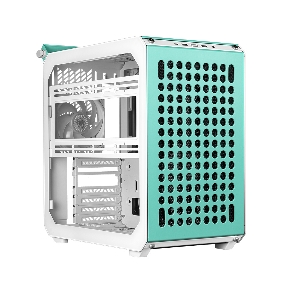  <b>Mid-Tower Case:</b> QUBE 500 Flatpack Macaron Edition - 3x Colour Set Pink/Mint/Cream<BR>1x 120mm ARGB White PWM Fan, 2x USB 3.2, 1x USB Type-C, 1x 3.5mm Audio, Tempered Glass Side Panel, Supports: E-ATX*/ATX/mATX/mini-ITX  