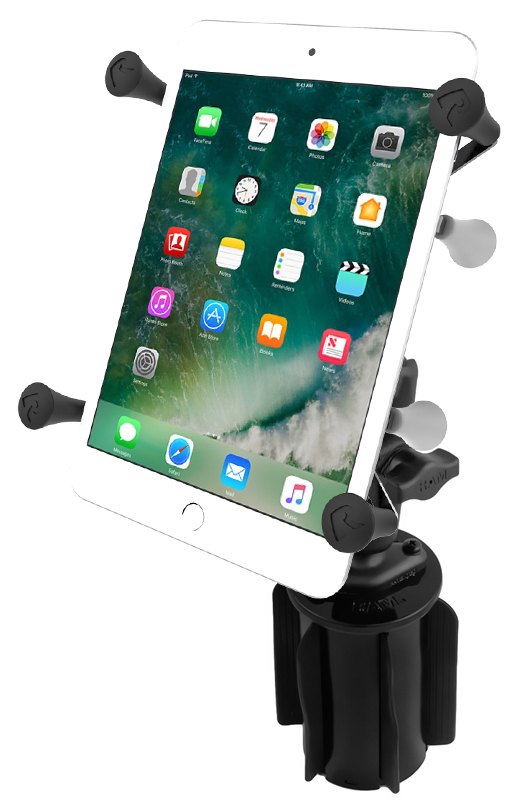  RAM-A-CAN II Universal Cup Holder Mount with Universal X-Grip Cradle for 7" Tablets  