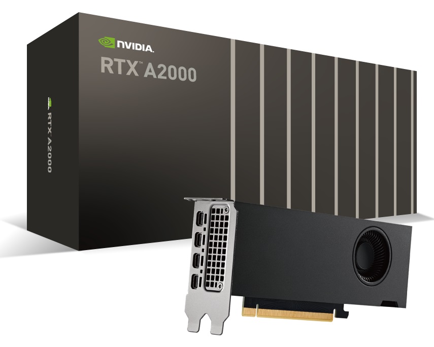  Quadro RTXA2000 6G PCIe Workstation Card GDDR6 4xmDP 4x5120x2880@60Hz 192-Bit 288GB/s 3328 Cuda Cores  