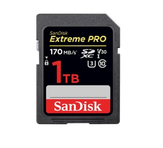  1TB EXTREME PRO SDXC SDXXY V30 U3 C10 UHS-I 170MB/S R 90MB/S W 4X6 LIFETIME LIMITED  