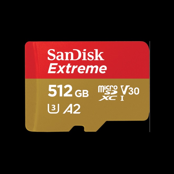  MICRO SD: 512GB Extreme microSDXC UHS-I Card  R 190mb/s, W 130mb/s  
