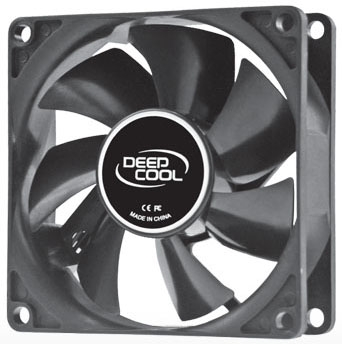  80mm Fan: DeepCool XFAN 80 - Black<br> 80mm Fan Molex Connector, 1800 RPM, 20dB(A)  