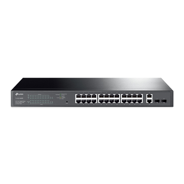  POE Switch: 28-Port Gigabit Easy Smart Switch with 24-Port PoE+  