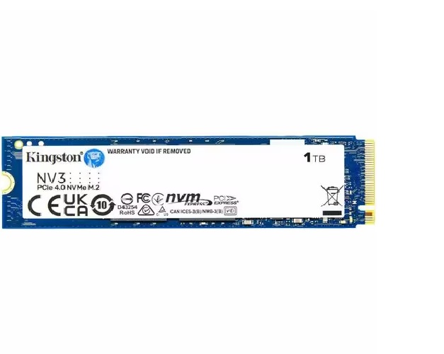  <b>M.2 NVMe SSD:</b> 1TB NV3, M.2 2280 NVMe SSD, Read 6000 MB/s, Write 4000 MB/s, 3 Year Limited Warranty  