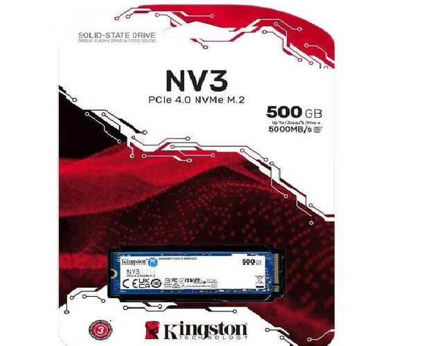  NV3 PCIe 4.0, 500G, M.2 2280, NVMe SSD, Read 5000 MB/s, Write 3000 MB/s, 3 Year Limited Warranty  