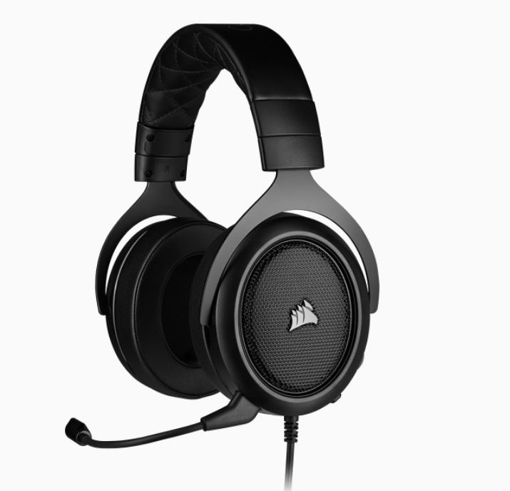  <b>Wired Gaming Headset:</b> HS50 PRO Stereo Gaming Headset, 3.5mm Analog Connection, On-Ear Controls, Compatible with: PC, Xbox One*, PS4, Nintendo Switch & Mobile - Carbon  