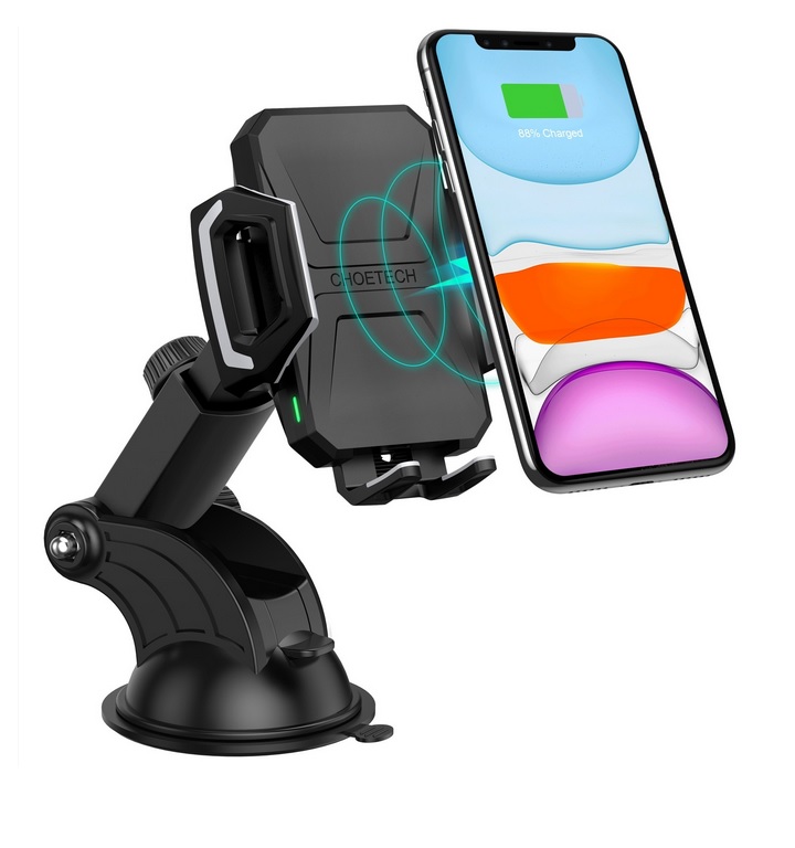  Qi Certified10W Fast Wireless Car Charger Stand  