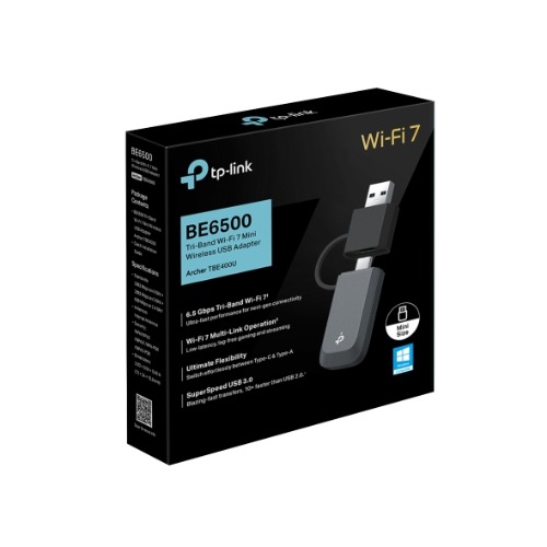  USB Adapter:BE6500 Tri-Band Wi-Fi 7 Mini Wireless USB Adapter  