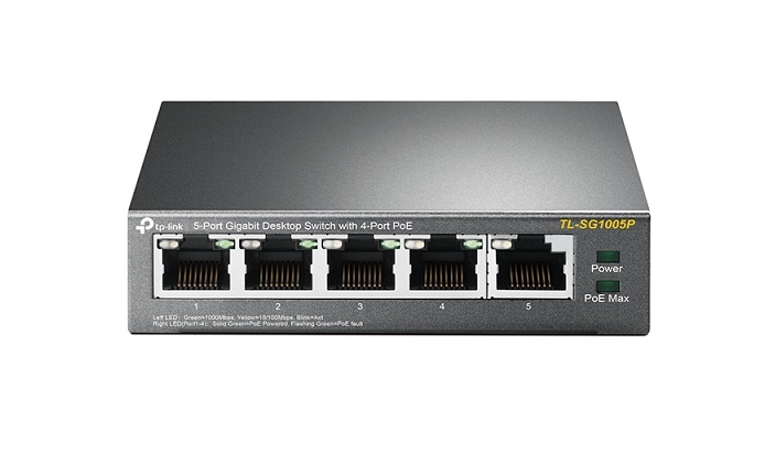  PoE Switch: 5-Port Gigabit Desktop Switch with 4-Port PoE+ 56W  