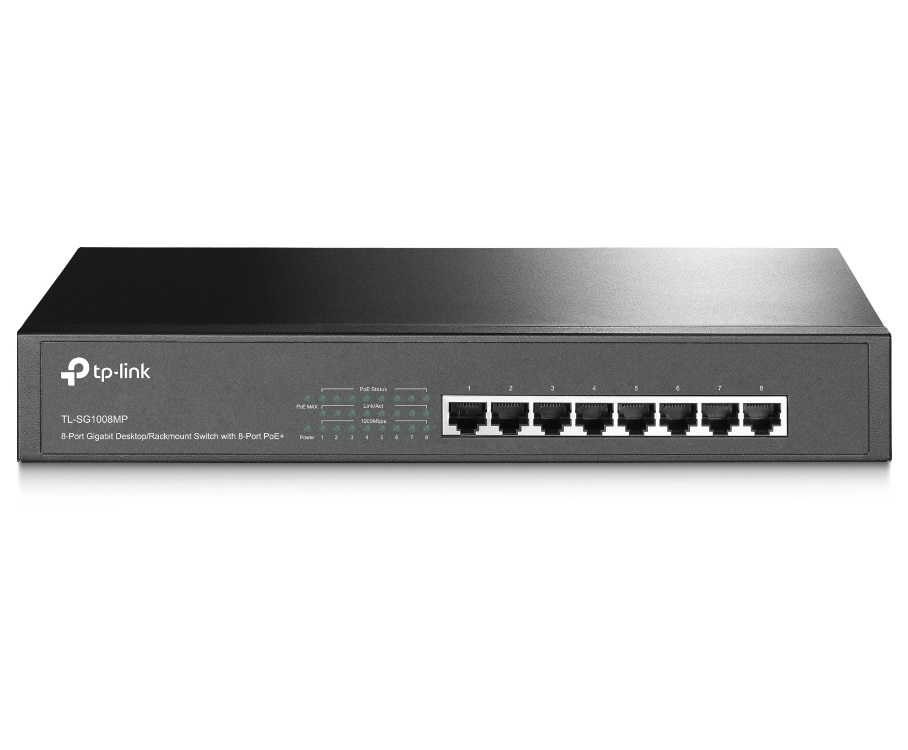  PoE Switch: 8-Port Gigabit Desktop/Rackmount Switch with 8-Port PoE+ 126W  