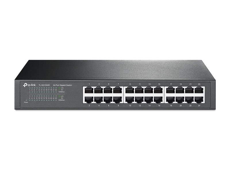  Switch: 24-Port Gigabit Desktop/Rackmount Switch, Rackmount Kit Included  