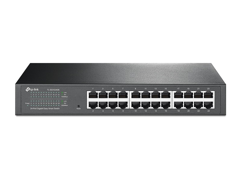  Switch: 24-Port Gigabit Easy Smart Rack Mountable Switch, Rackmount Kit Included  