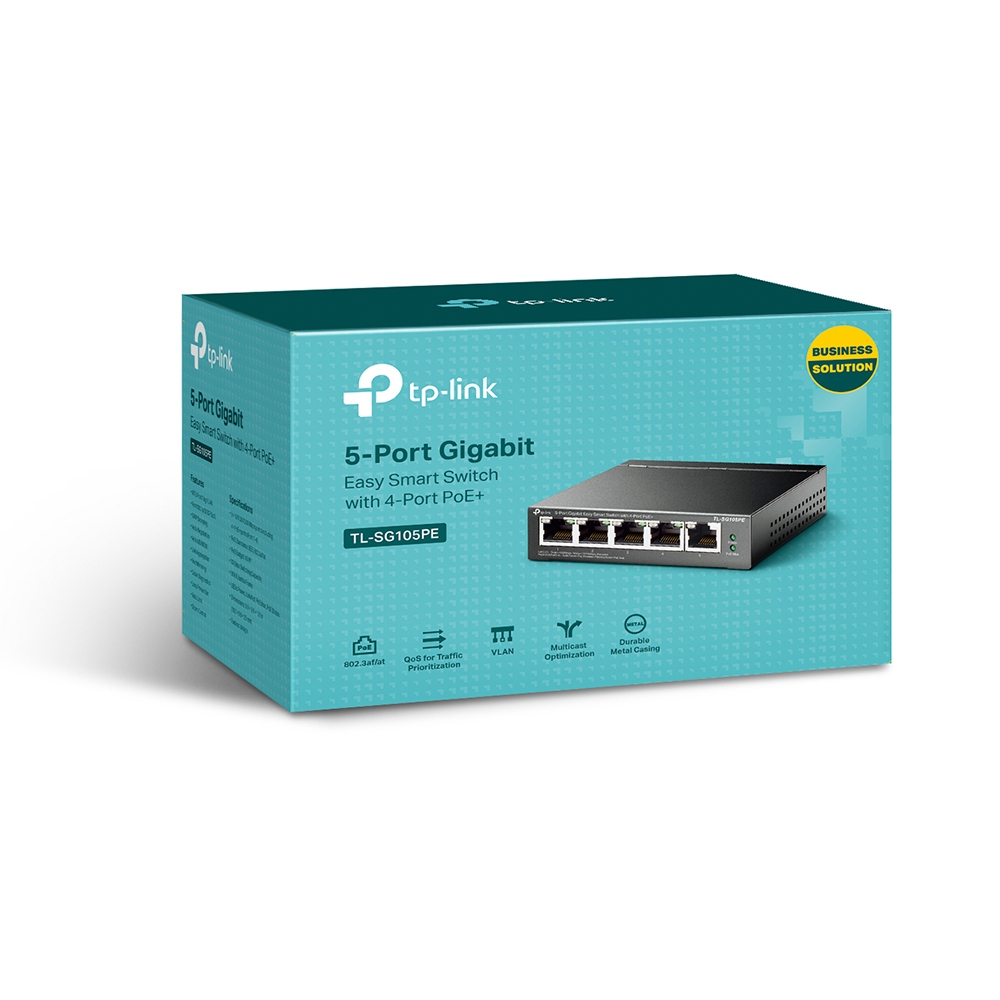  <b>POE Switch: </b> 5-port Gigabit with 4x POE 65W, 10Base-T/100Base-TX/1000Base-T/EIA/TIA-568, Auto Negotiation/MDI/MDIX  