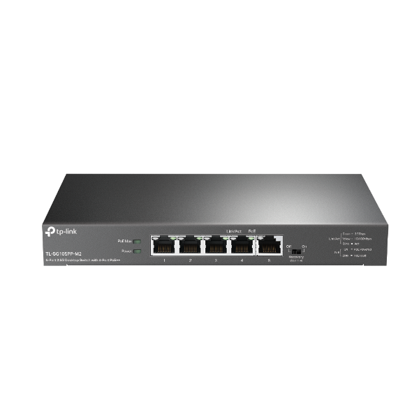  5-Port 2.5G Desktop Switch with 4-Port PoE++  