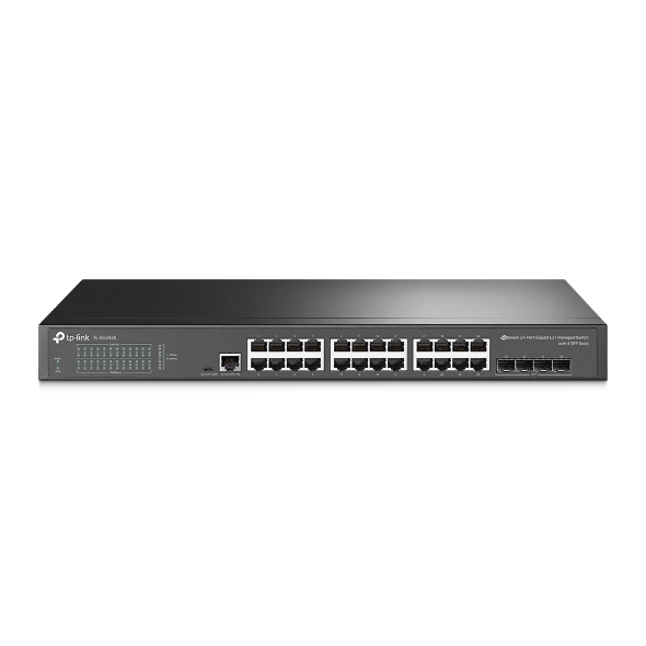  <b>Switch: </b>TP-Link TL-SG3428 JetStream 24-Port Gigabit L2 Managed Switch with 4 SFP Slots  