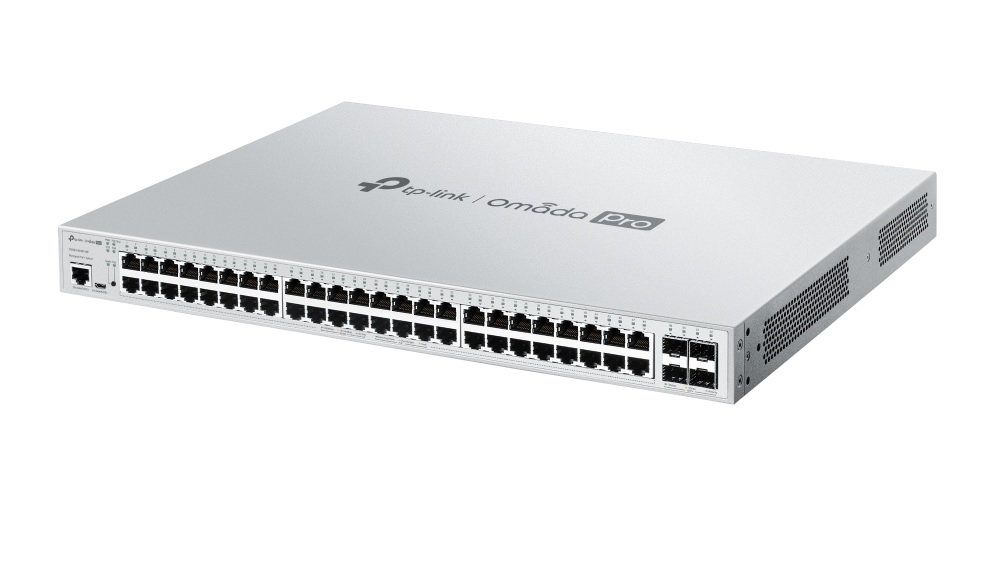  POE Switch: OMADA PRO 48-PORT MANAGED 10G L2+ SWITCH, POE+(48), 10G SFP+(4), 500W, 1U, 5YR  
