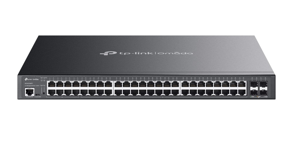  POE Switch: OMADA 48-PORT MANAGED GIGABIT L2+ RACK SWITCH,POE+(40),POE++(8), SFP+(4), 750W,5YR  