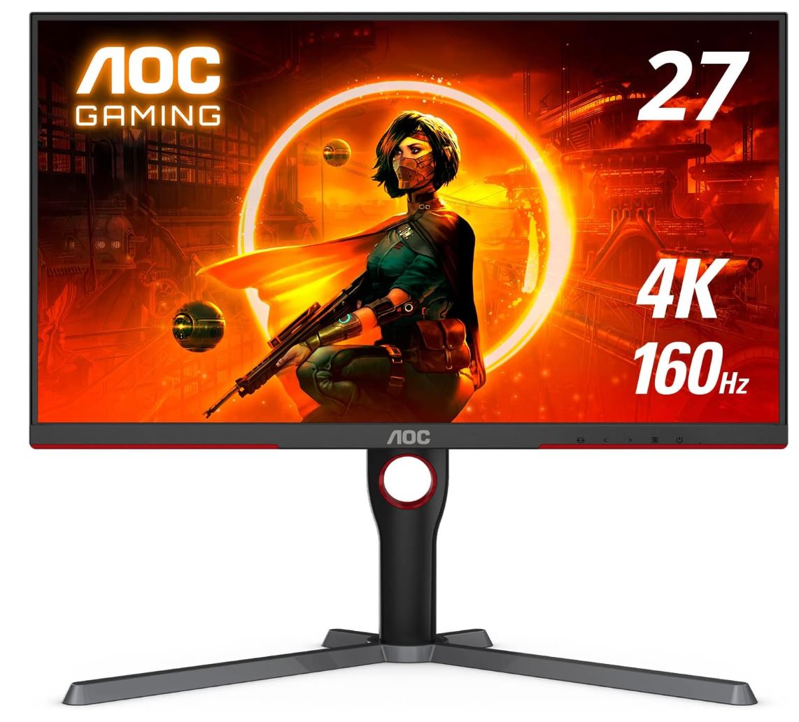  27" Class 4K UHD Gaming LCD Monitor - Black Red - 27" Viewable - Fast IPS - 3840 x 2160 - 1.07 Billion Colors - Adaptive Sync - 450 cd/m&#178; - 1 ms - 160 Hz Refresh Rate - HDMI - DisplayPort  