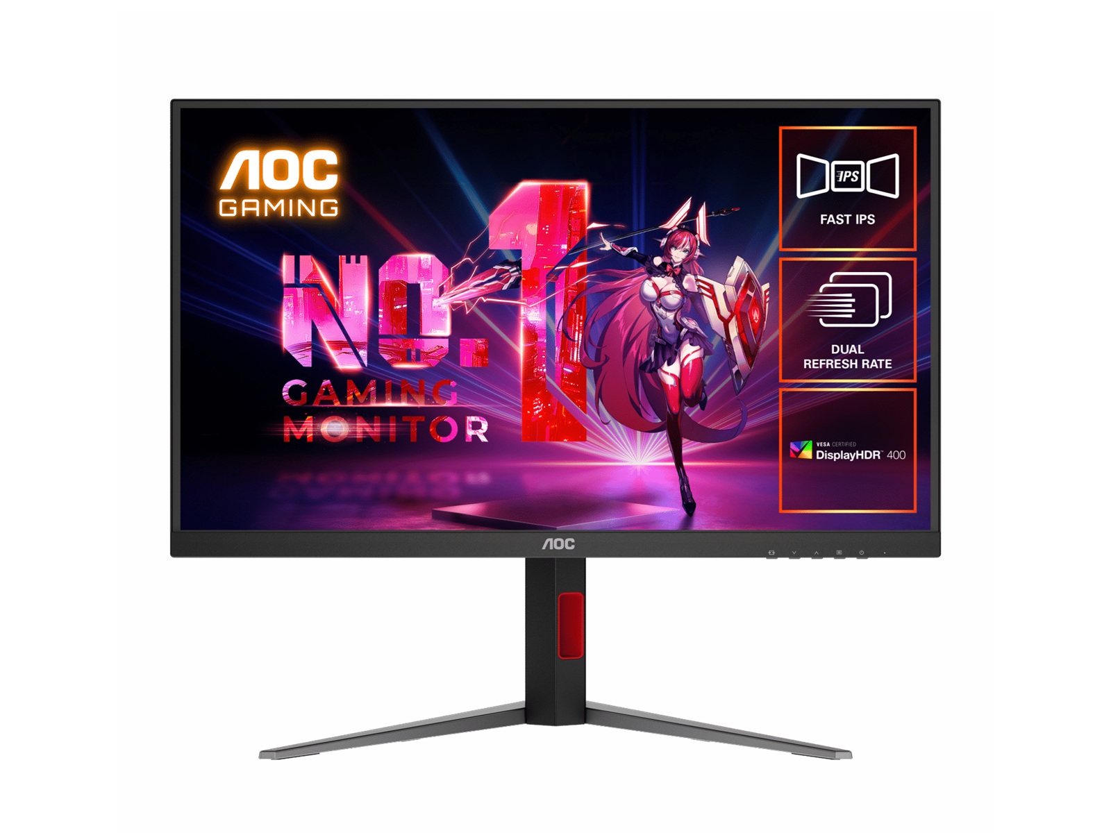  27" Fast IPS U27G4: 3840��2160@160Hz, 1920 �� 1080 @ 320Hz, 0.5ms MPRT, HDR, sRGB 127%, DCI-P3 99%, HDMI 2.1, DP 1.4, ergonomic stand, VESA 100mm  