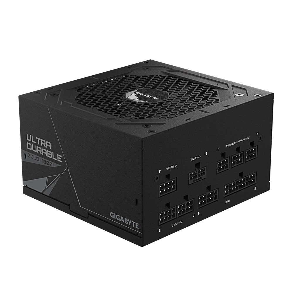  <b>ATX PSU:</b> 1000W 80+ Gold >90% 120mm Fan Black Flat Cables Single +12V >100K Hrs 10Yrs Wty  