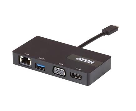  Type-C (USB-C) Single-View Multiport Mini Dock. HDMI/VGA, Single View:3840*2160@30Hz, 1x USB3.1  