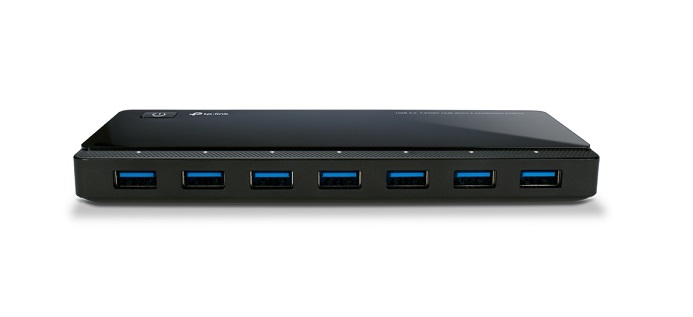  Hub: USB 3.0 7-Port Hub with 2x 2.4A Charging Ports, 12V/3.3A Power Adapter Included  