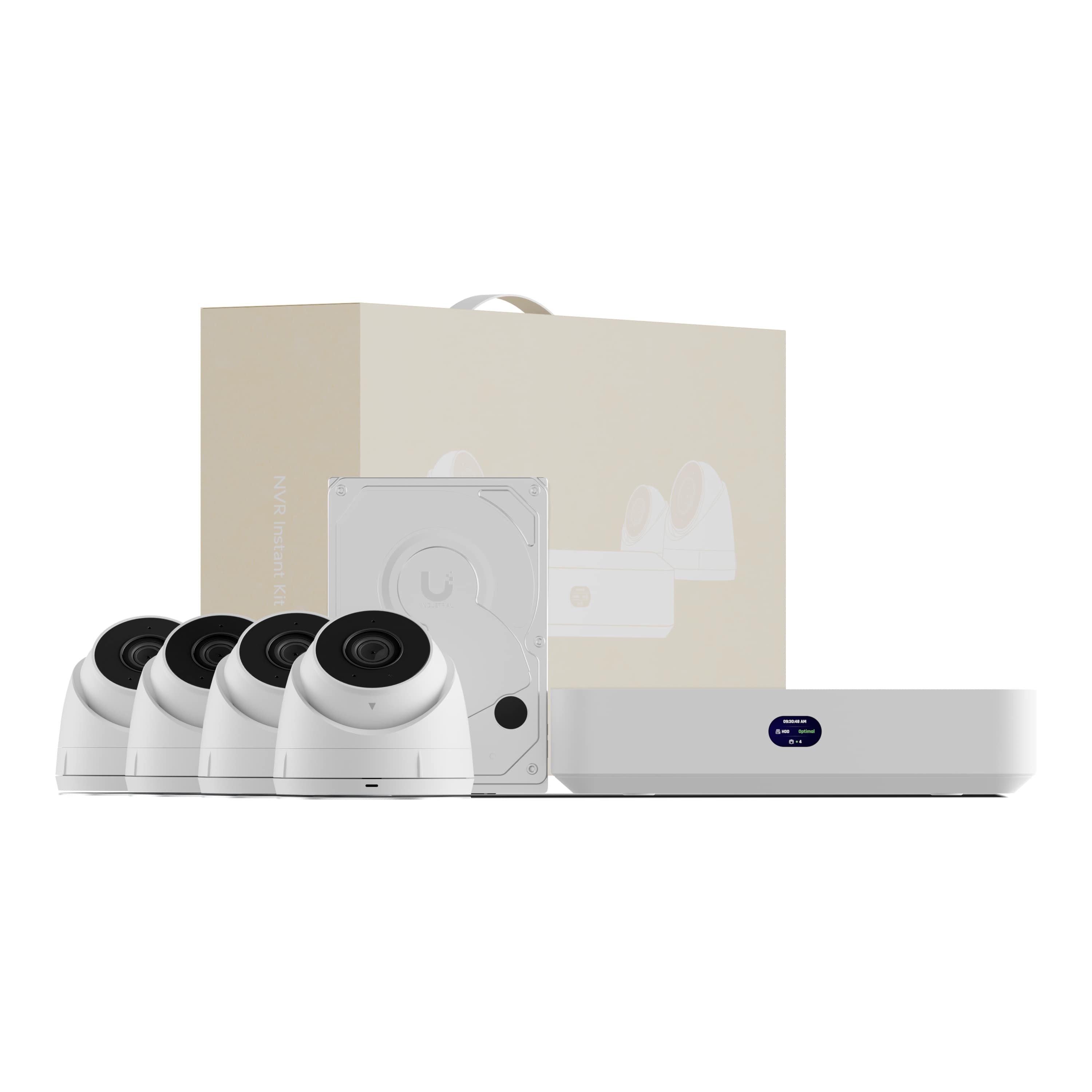  Network Video Recorder Instant Kit, Compact UniFi Protect NVR Kit, (1)UniFi Protect NVR Instant, (4)G5 Turret Ultra Cam(1)1TB HDD, Fast Setup  