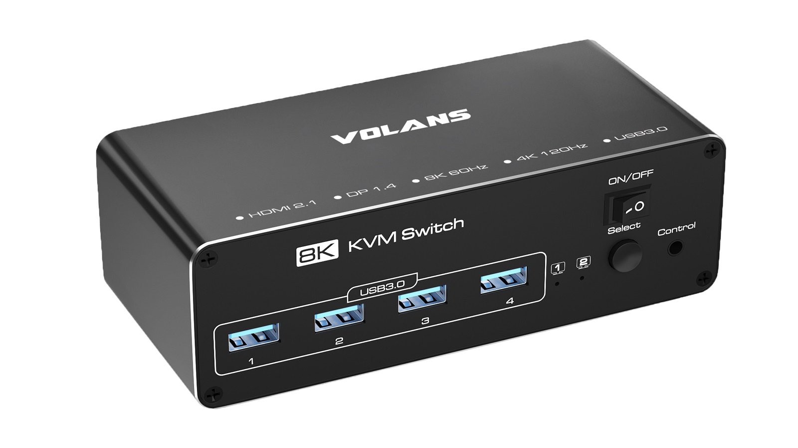  HDMI and DP Dual Monitor (8K@60Hz) KVM Switch with 4xUSB3.0  