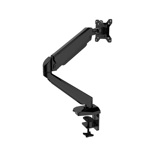  GasSpring DeskClamp Aluminium Single LCD Monitor Arm with USB Port Support up to 27''; Tilt;Swivel;Rotate;VESA75/100  