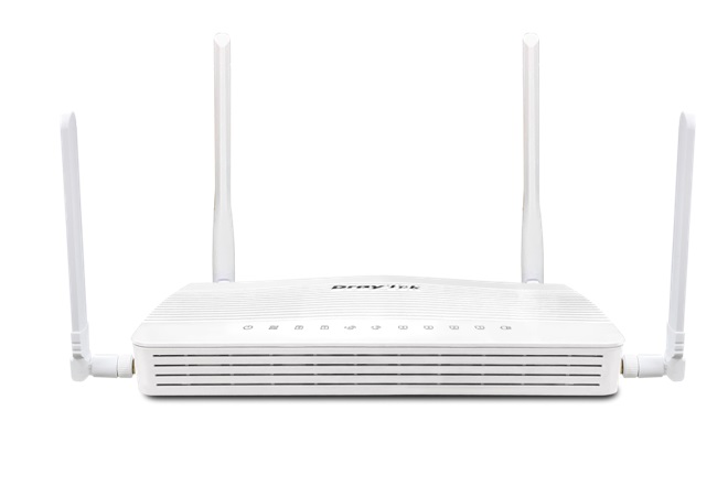 VDSL2 35b Router with a 4G modem, 2 x SIM card slots & eSIM, 1 x VDSL modem, 1 x 2.5GbE WAN/LAN port, 3 x GbE LAN ports, SPI Firewall, CSM, QoS, 802.11ax (WiFi 6, AX3000), 16 x VPN tunnels, and support VigorACS 3  
