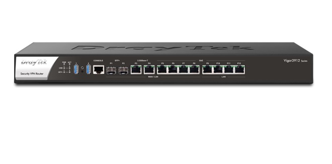  Octuple-WAN broadband router with 2 x 10GbE SFP+ Fibre WAN/LAN slots, 2 x 2.5GbE WAN/LAN ports, 4 x GbE WAN/LAN ports, 4 x GbE LAN ports, SPI Firewall, and 256GB SSD; 500 x VPN tunnels including 200 x OpenVPN/SSL VPN tunnels  