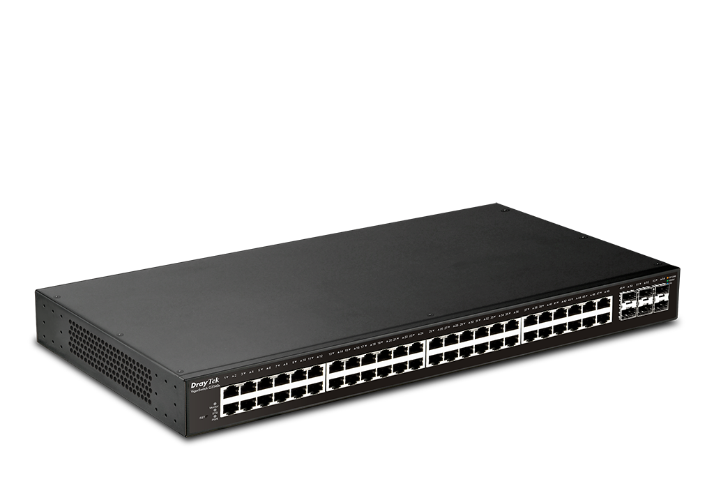  Managed Switch: 54 Ports L2+ Managed Gigabit Switch with 6 x 10GbE SFP+ slots, 48 x GbE ports, and 1 x Console port  