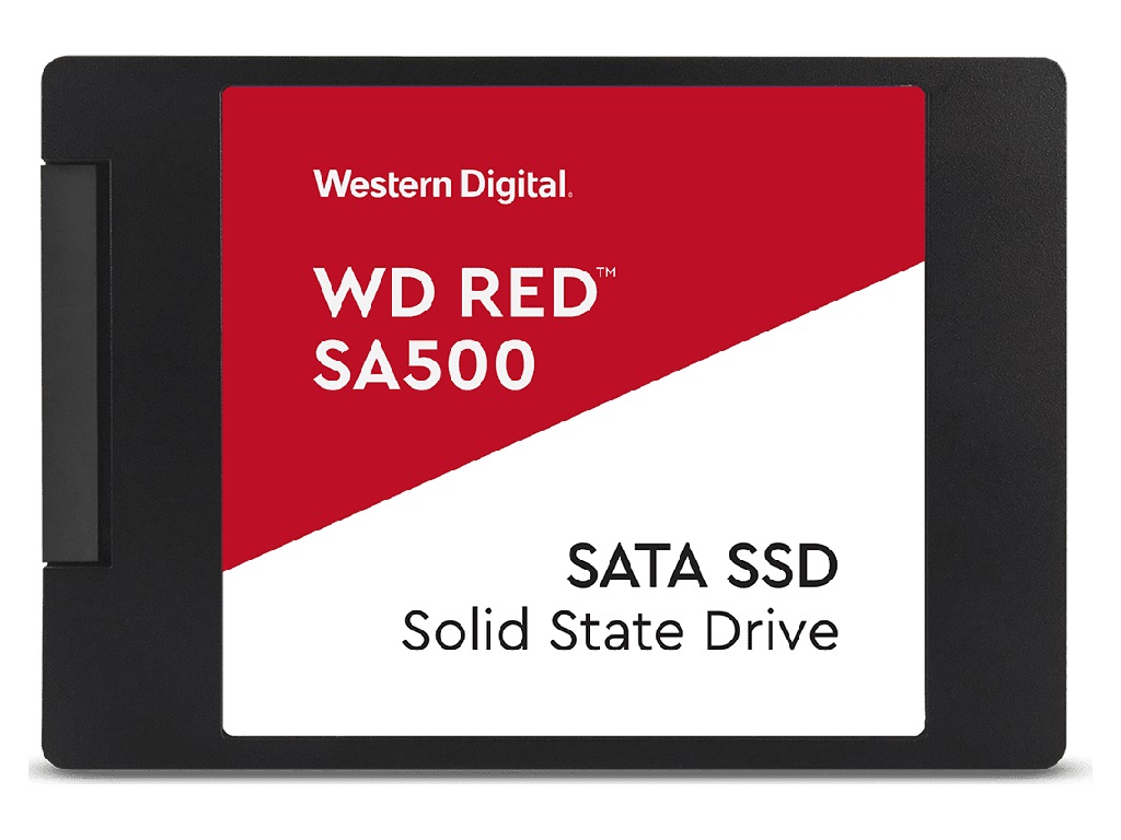  <b>2.5" NAS SSD:</b> 500GB RED, SATA3 6Gb/s, Read: 560MB/s, Write: 530MB/s, R:95K/W:85K IOPS, 350 TBW, 2M MTTF  