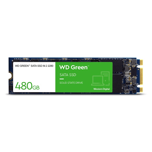  M.2 SATA SSD: 480GB GREEN, M.2 2280, Read: 545MB/s, 1M MTTF  