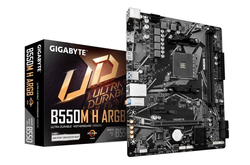 B550 m-ATX Motherboard: AM4 Socket For AMD Ryzen 3000/4000/5000 Series Processors<BR>2x DDR4, 4x SATA 6Gb/s, 1x M.2, USB 3.2, Gigabit LAN, Realtek 7.1 Audio, HDMI/DP B550 m-ATX Motherboard: AM4 Socket For AMD Ryzen 3000/4000/5000 Series Processors<BR>2x DDR4, 4x SATA 6Gb/s, 1x M.2, USB 3.2, Gigabit LAN, Realtek 7.1 Audio, HDMI/DP