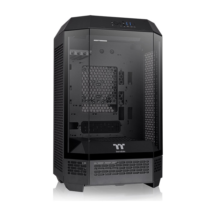  <b>Micro-Tower Case:</b>The Tower 300 - Black<br>2x 140mm PWM Fans, 2x USB 3.0 + 1x USB Type-C, Tempered Glass Side & Front Panels, Supports: Micro-ATX/mini-ITX  